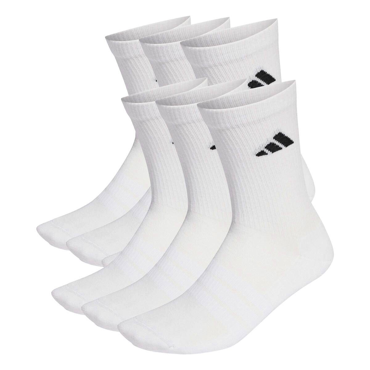 Skarpetki adidas Cushioned Crew Socks 6 Pair Pack White/White/Black XL