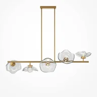 Lampy sufitowe - Nasufitowa lampa Miracle MOD207PL-05BS Maytoni kwiaty mosiądz przezroczysta - miniaturka - grafika 1