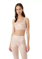 Biustonosze - Emporio Armani Damski biustonosz Bralette Iconic z mikrofibry, nude, L - miniaturka - grafika 1