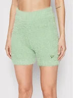 Spodnie sportowe damskie - Reebok Szorty materiałowe Cozy Legging H46811 Zielony Fitted Fit - miniaturka - grafika 1