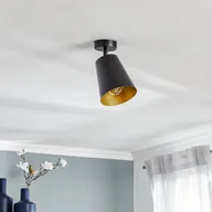 Lampy sufitowe - EMIBIG LIGHTING Spot sufitowy Prism, 1-punktowy, czarny/złoty - miniaturka - grafika 1