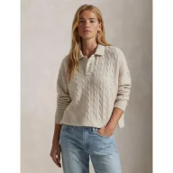 Swetry damskie - POLO RALPH LAUREN Wełniany sweter Cropped Fit z dodatkiem kaszmiru - miniaturka - grafika 1