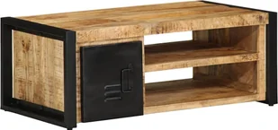 vidaXL Stolik kawowy 90x50x36 cm Surowe lite drewno mango - Ławy i stoliki kawowe - miniaturka - grafika 1