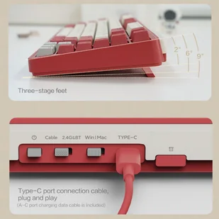 MIIIW Art Series Z830 Mechanical Keyboard 83 Keys Triple-mode - Red - Klawiatury - miniaturka - grafika 9