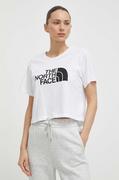 Koszulki sportowe damskie - The North Face t-shirt bawełniany damski kolor biały NF0A87NAFN41 - miniaturka - grafika 1