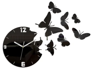 Zegar ścienny Butterfly Black - Zegary - miniaturka - grafika 1