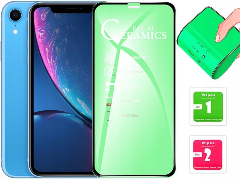 SZKŁO HYBRYDOWE 5D OCHRONNE PEŁNE ELASTYCZNE NA CAŁY EKRAN DO IPHONE XR 11