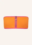 Stroje kąpielowe - Seafolly Góra Od Bikini Bandeau Beach Bound orange - miniaturka - grafika 1