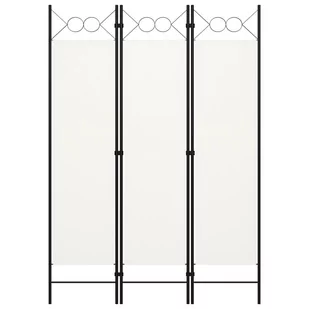 Parawan 3-panelowy, biały, 120 x 180 cm - Parawany - miniaturka - grafika 1