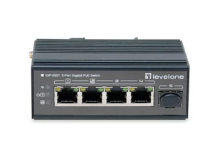 LevelOne IGP-0501 łącza sieciowe Gigabit Ethernet (10/100/1000) Obsługa PoE Czarny - Pozostałe akcesoria sieciowe - miniaturka - grafika 1
