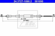 Linki hamulca postojowego - ATE LINKA HAMULCA 24.3727-1090.2 RENAULT MODUS 1.5DCI 90 10 - miniaturka - grafika 1