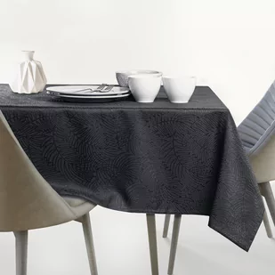 Obrus Gaia Grafitowy Tłoczony Roślinny 40x120 AmeliaHome - TCLOTH/AH/GAIA/HMD/DARKGREY/40X120 - Obrusy i serwetki - miniaturka - grafika 2