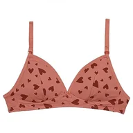 Biustonosze - Dim biustonosz dziewczęcy z fiszbinami wyjmowane pianki bawełniane x1, Serca, 60A - miniaturka - grafika 1