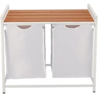 Kosze na bieliznę - KOSZ NA PRANIE z półką duży stojący komorowy XL - miniaturka - grafika 1