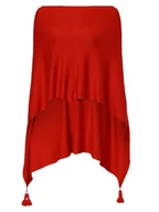 Swetry damskie - comma - Ponczo damskie, czerwony - miniaturka - grafika 1