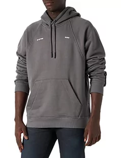 G-STAR RAW Męska bluza z kapturem Raglan Loose Sweater Hooded Sweatshirt, szara (Granite C988-1468), XS - Bluzy męskie - miniaturka - grafika 1