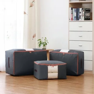 POKROWIEC Kufer NA POŚCIEL UBRANIA ORGANIZER TORBA grafitowa XL 60x40x30cm OR106GRAF - Wyposażenie pokoiku dziecięcego - miniaturka - grafika 9