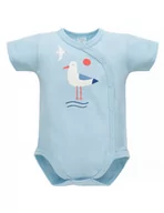 Body dla niemowląt - Pinokio Body niemowlęce bawełniane rozpinane krótki rękaw Sailor niebieskie, Rozmiar: 62 - miniaturka - grafika 1