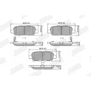 Klocki hamulcowe - komplet JURID 572501J - Klocki hamulcowe - miniaturka - grafika 1