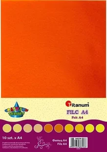 Titanum Filc A4 mix kolorów 10szt - Pozostałe akcesoria dla plastyków - miniaturka - grafika 1