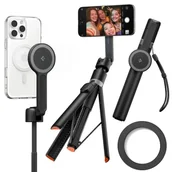 Selfie stick - SPIGEN S581W MAGSAFE BLUETOOTH SELFIE STICK TRIPOD BLACK - miniaturka - grafika 1