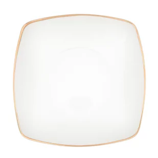 Altom MARIAPAULA MODERNA KWADRATOWA GOLD TALERZ GŁĘBOKI 20,5CM 5907508131548 - Talerze - miniaturka - grafika 1
