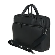 Teczki i aktówki - Torba - Plecak na laptop 17" skóra licowa czarna - miniaturka - grafika 1