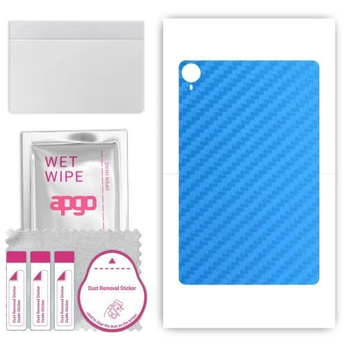folia naklejka skórka strukturalna na TYŁ do Teclast P25T 2023 - Carbon Niebieski - apgo SKINS