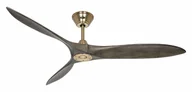 Wentylatory sufitowe - Energooszczędny wentylator sufitowy z pilotem Eco Airscrew 152 cm mosiądz / szary płukany - miniaturka - grafika 1