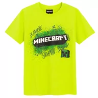 Koszulki dla chłopców - Cool Club, T-shirt chłopięcy, limonkowy, Minecraft - miniaturka - grafika 1