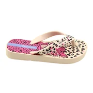 Buty dla dziewczynek - Klapki japonki w panterkę Ipanema 26851 AF798 Beige/Pink beżowy - miniaturka - grafika 1