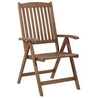 Fotele i krzesła ogrodowe - Krzesło ogrodowe drewno akacjowe ciemne AMANTEA - miniaturka - grafika 1