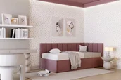 Łóżka dla dzieci i młodzieży - Łóżko dziecięce z pojemnikiem 81260 tapicerowane - miniaturka - grafika 1