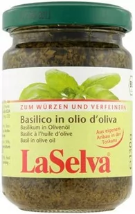 LaSelva Bazylia w oliwie z oliwek BIO 130g - 8018759000310 - Zdrowa żywność - miniaturka - grafika 1