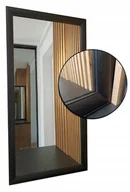 Lustra - Lustro ścienne w czarnej ramie 90x60 drewniane N8 - miniaturka - grafika 1