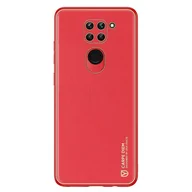 Etui i futerały do telefonów - Dux Ducis Yolo eleganckie etui pokrowiec ze skóry ekologicznej Xiaomi Redmi 10X 4G / Xiaomi Redmi Note 9 czerwony - miniaturka - grafika 1