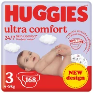 Pieluchy - 3X Huggies Pieluchy Ultra Comfort Jumbo Pack Rozmiar 3 4-9Kg 56Szt - miniaturka - grafika 1