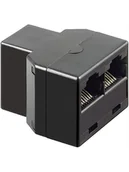 Kable miedziane - Goobay R ohne Kennzeichnung TEL ADAP RJ45/8P8C 1xF 2xF BLACK 4040849505942 - miniaturka - grafika 1