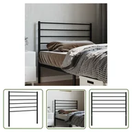 Inne meble do sypialni - The Living Store Metalowe wezgłowie - czarne - 75 cm - Wezgłowie - miniaturka - grafika 1