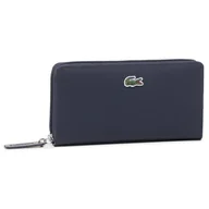 Portfele - Duży Portfel Damski Lacoste L Zip Wallet NF2900PO Granatowy - miniaturka - grafika 1