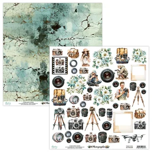Papier z emementami do scrapbookingu 30x30 - Mintay - Photographer - Scrapbooking - miniaturka - grafika 1