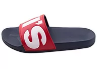 Sandały męskie - Levi's June L, płaskie sandały męskie, Normalny czerwony, 48 EU - miniaturka - grafika 1