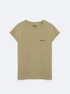 BIG STAR Koszulka w kolorze khaki - Koszulki i topy damskie - miniaturka - grafika 1
