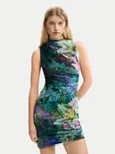 Sukienki - Desigual Sukienka letnia Carrington 26SWVK40 Zielony Slim Fit - miniaturka - grafika 1