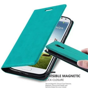 Etui ochronne Cadorabo do Samsung Galaxy S4 w kolorze turkusowym etui na telefon komórkowy z magnetycznym zamknięciem - Etui i futerały do telefonów - miniaturka - grafika 1