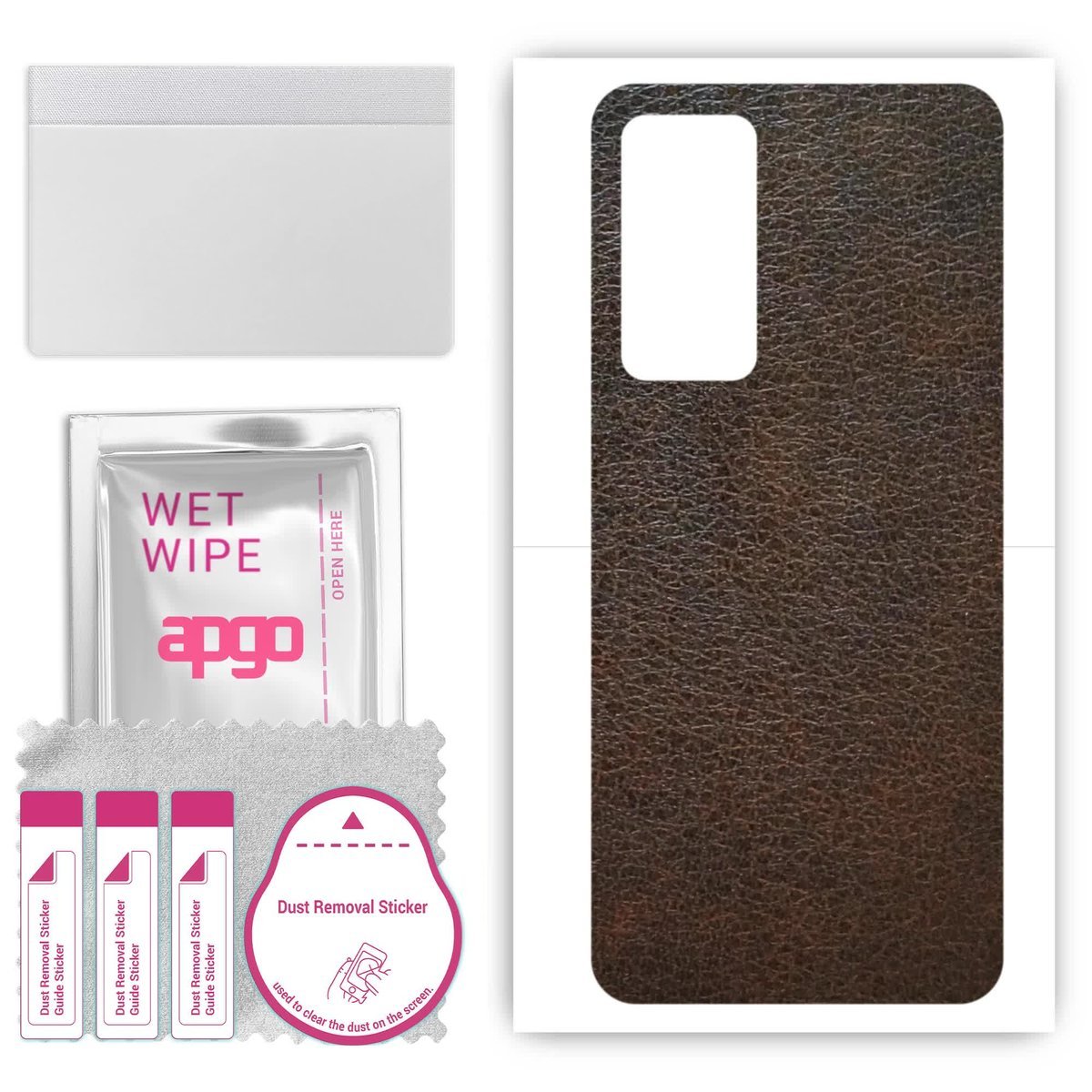 Folia naklejka skórka strukturalna na TYŁ do Xiaomi 12S Pro - Skóra Brązowa - apgo SKINS