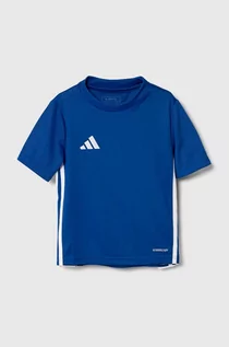 Koszulki dla dziewczynek - adidas Performance t-shirt dziecięcy TABELA 23 JSY Y kolor niebieski z aplikacją - grafika 1