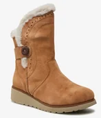 Botki damskie - Botki Zimowe Damskie Skechers Keepsakes Wedge Cozy Peak Brązowe 37 Eu - miniaturka - grafika 1