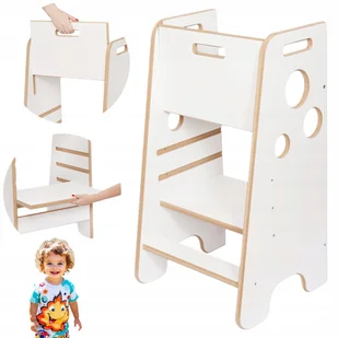 Pomocnik Kuchenny Dla Dzieci Kitchen Helper Montessori Kółka stabilny - Krzesełka do karmienia - miniaturka - grafika 1