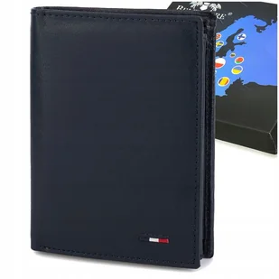 Portfel Męski Skórzany Elegancki RFID Klasyczny Duży Pionowy Granatowy RFiD - Portfele Portfel Męski Skórzany Elegancki RFID Klasyczny Duży Pionowy Granatowy RFiD - Portfele - miniaturka - grafika 1